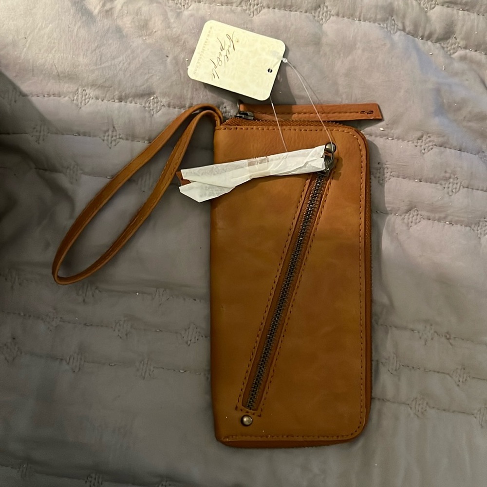 Tan vegan free people wallet